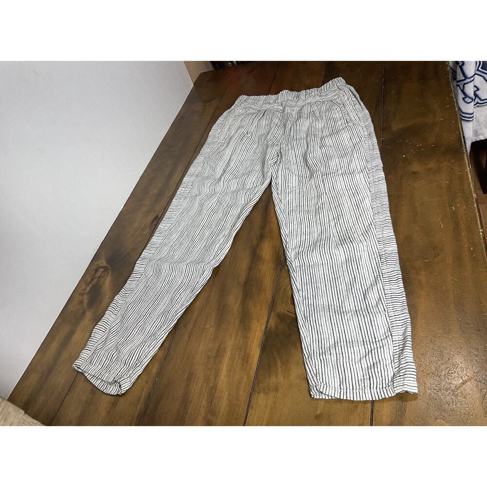 Anthropologie Hei Hei Pants Womens Sz XS Linen Beach Bound Ankle Crop